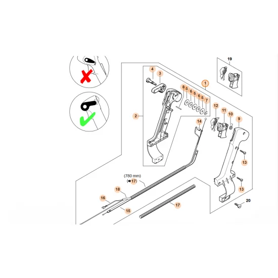 STIHL  Rękojeść manipulacyjna Ø 67 mm 4203 790 1305